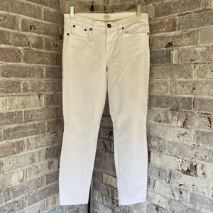 J.Crew white, ankle length skinny jeans